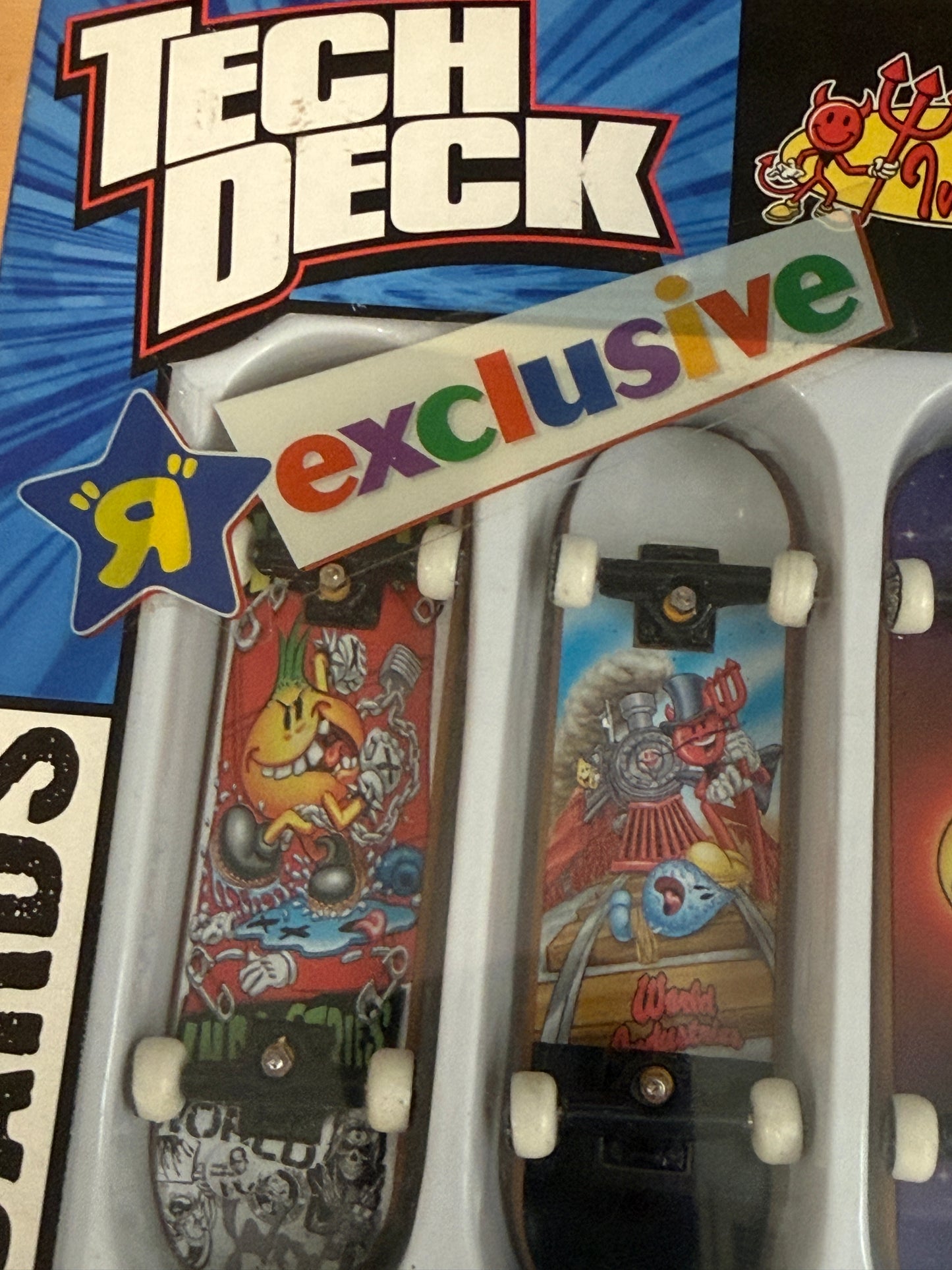Vintage Tech Deck 96mm 4-Pack – Toys R Us Exclusive |World Industries Flame Boy | Sealed