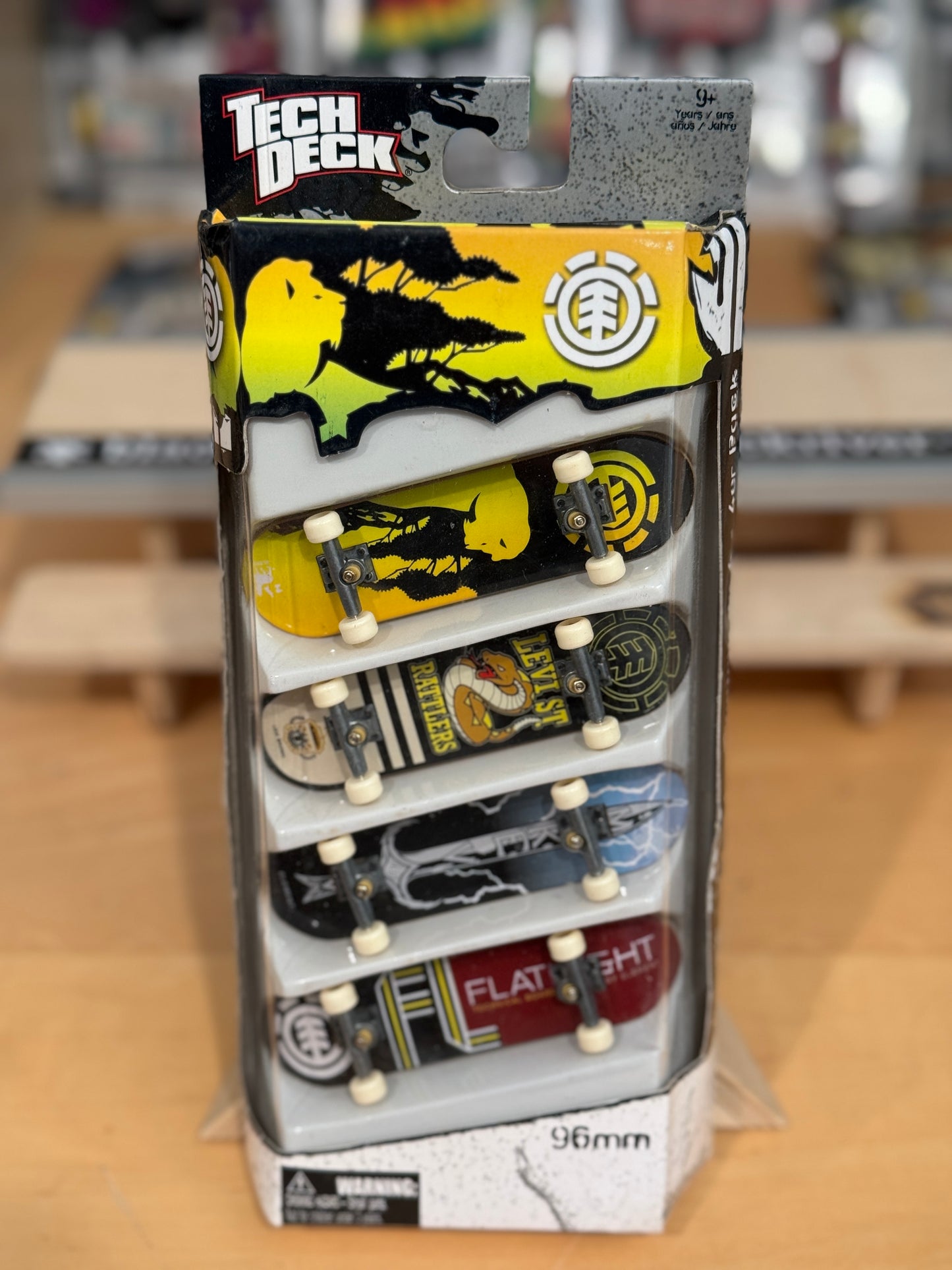 Vintage Tech Deck 96mm 5-Pack – Element Skateboards Graphics | Sealed