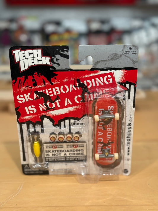 Vintage Tech Deck 96mm “Skateboarding Is Not a Crime” Board | Sealed