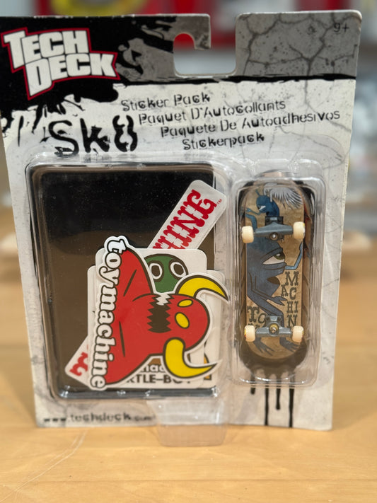 Vintage Tech Deck 96mm Toy Machine Board + Sticker Pack | Sealed