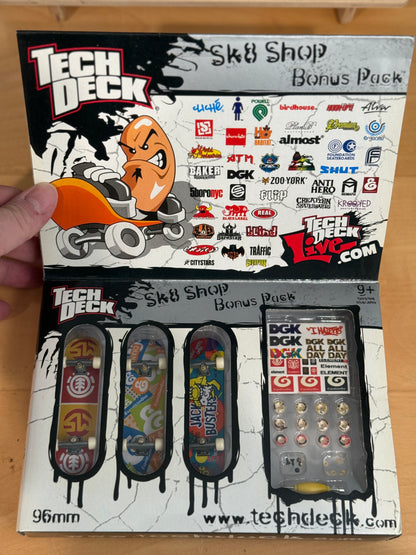 Tech Deck Skate Shop Bonus Pack – 96mm Element DGK | Vintage | Sealed
