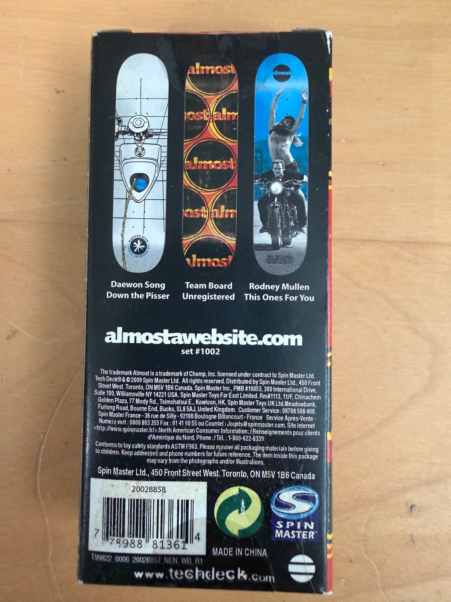 Tech Deck Almost Team “Unregistered” – Zumiez Exclusive Boxed Set #1002 (2009) – Vintage Sealed