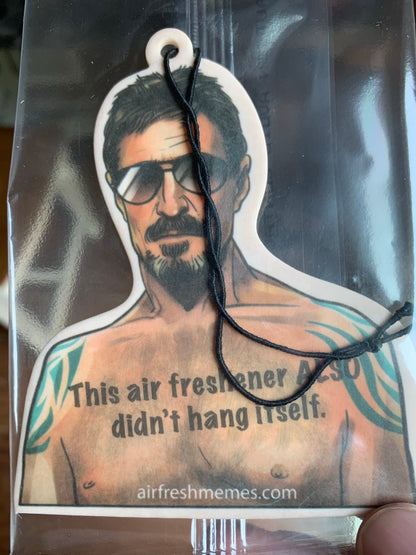 John McAfee "didn't hang itself" Air Freshener